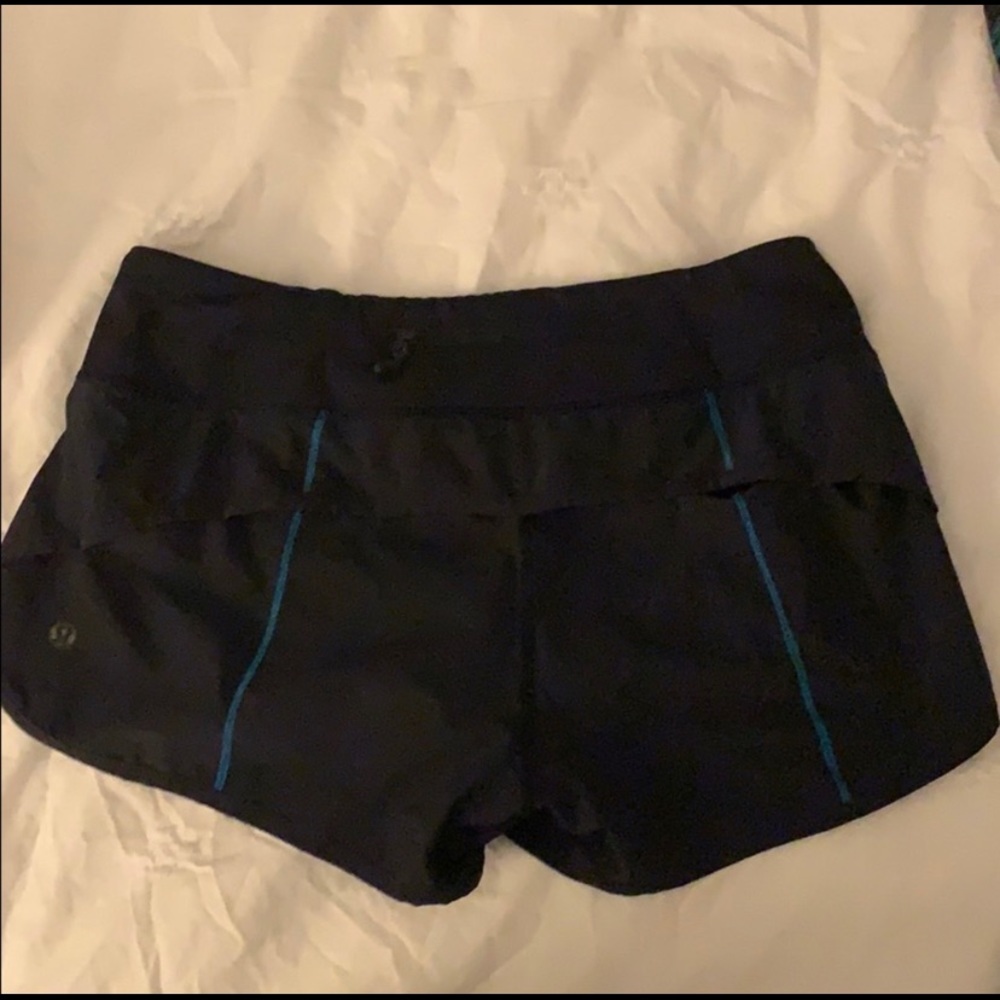 Navy size 4 Lululemon speedy shorts